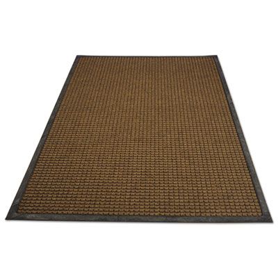 Guardian WaterGuard Indoor/Outdoor Scraper Mat, Rectangular, Brown Ridged Needle-Punch Surface, 36