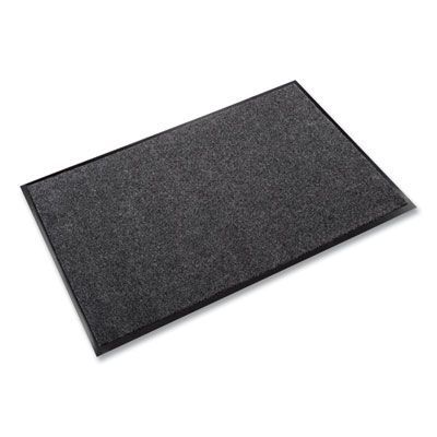 Crown EcoStep Wiper Mat, Rectangular, Charcoal Gray Cut Pile Surface, 48