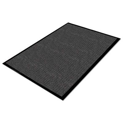 Guardian Golden Series Dual Rib Indoor Wiper Mats, Rectangular, Charcoal Gray Carpeted Surface, 36