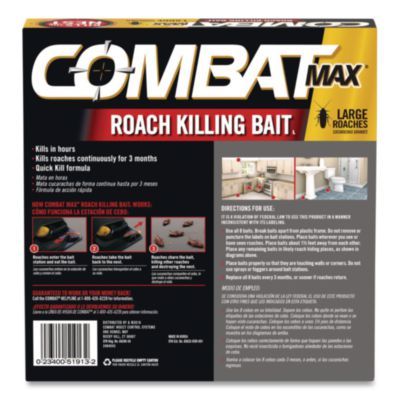 Combat® Max Roach Killing Bait, 0.49 oz Bait, 8/Pack, 12 Packs/Carton