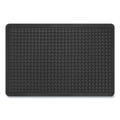 Apache Mills® Bubble Flex Anti-Fatigue Mat, Rectangular, Black Crush-Resistant Non-Slip Surface, 24