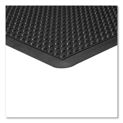Apache Mills® Bubble Flex Anti-Fatigue Mat, Rectangular, Black Crush-Resistant Non-Slip Surface, 24