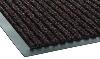 Crown Needle-Rib Wiper/Scraper Mat, Rectangular, Brown Ribbed Surface, 36
