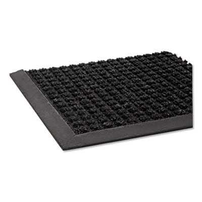 Crown Super-Soaker Wiper/Scraper Mat with Gripper Bottom, Rectangular, Charcoal Gray Loop Pile Surface, 36