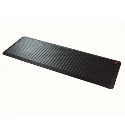 Floortex® AFS-TEX 6000X Anti-Fatigue Mat, Rectangular, Midnight Black Ribbed Surface, 23