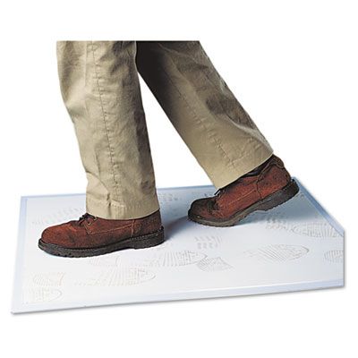 Crown Walk-N-Clean Mat with 60-Sheet Starter Pad, Gray Anti-Skid Pad Holder Surface, Non-Skid Backing, 31.5