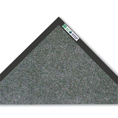 Crown EcoStep Wiper Mat, Rectangular, Charcoal Gray Cut Pile Surface, 48" x 72"