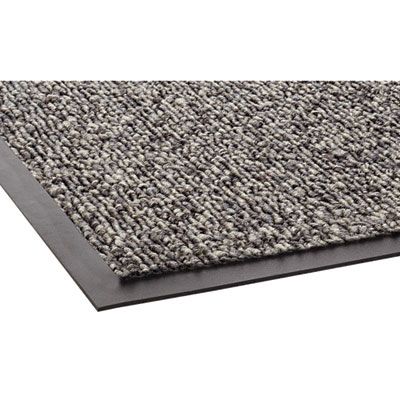 Crown Cordless Stat-Zap Carpet Top Mat, Pewter Gray Carpeted Olefin-Polypropylene Surface, 36