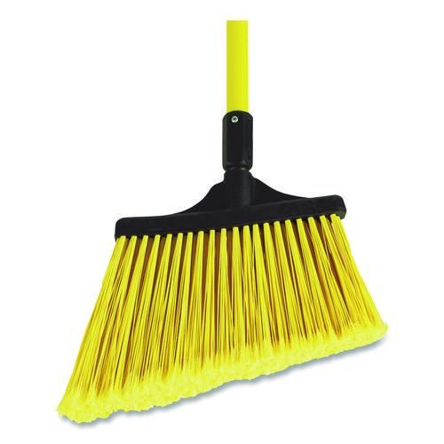 MaxiSweep Angle Broom With Fiberglass Handle, 57" Length, Yellow/Black