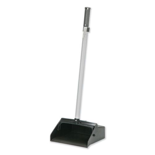 7290014606663, SKILCRAFT Lobby Dustpan, 12 x 11 Hopper, 32 7290014606663, SKILCRAFT Lobby Dustpan, 12 x 11 Hopper, 32" Aluminum Handle, Black/Silver
