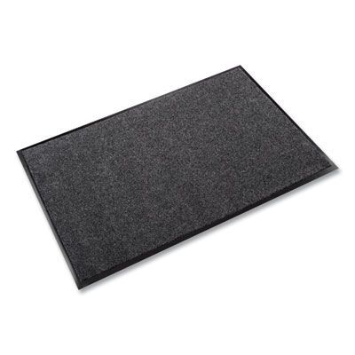 Crown EcoStep Wiper Mat, Rectangular, Charcoal Gray Cut Pile Surface, 36