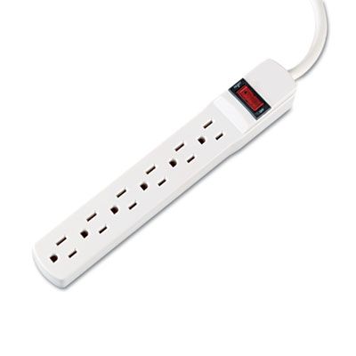 Innovera® Power Strip, 6 Outlets, 6 ft Cord, Ivory