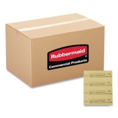 Rubbermaid® Commercial Over-the-Spill Pad, Caution Wet Floor, 16 oz, 16.5 x 20, 22 Sheets/Pad