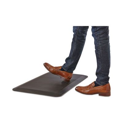 Safco® Anti-Fatigue Mat, Rectangular, Black Textured Surface, 20