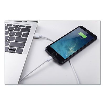 Innovera® USB Apple Lightning Cable, 10 ft, White