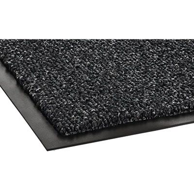 Crown Cross-Over Wiper/Scraper Mat, Rectangular, Gray Carpeted Surface, 36