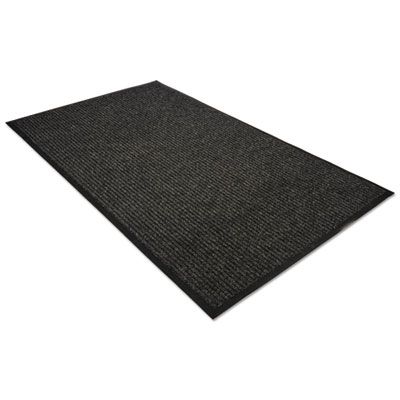 Guardian Golden Series Dual Rib Indoor Wiper Mats, Rectangular, Charcoal Gray Carpeted Surface, 36