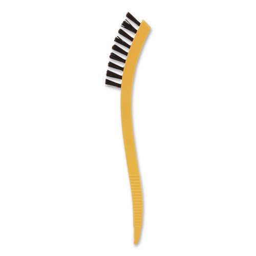 Synthetic-Fill Tile and Grout Brush, Black Plastic Bristles, 2.5