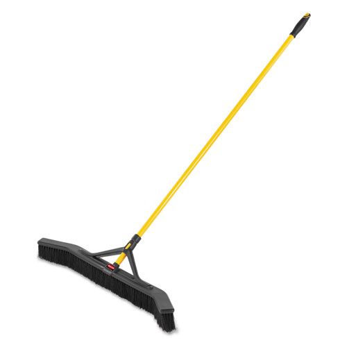 Maximizer Push-to-Center Broom, 36 x 58.13, Polypropylene Bristles, Steel Handle, Yellow/Black Maximizer Push-to-Center Broom, 36 x 58.13, Polypropylene Bristles, Steel Handle, Yellow/Black
