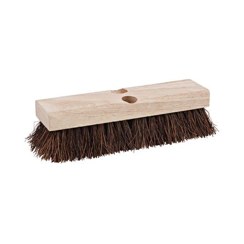 Deck Brush Head, 2 Deck Brush Head, 2" Brown Palmyra Fiber Bristles, 10" Brush
