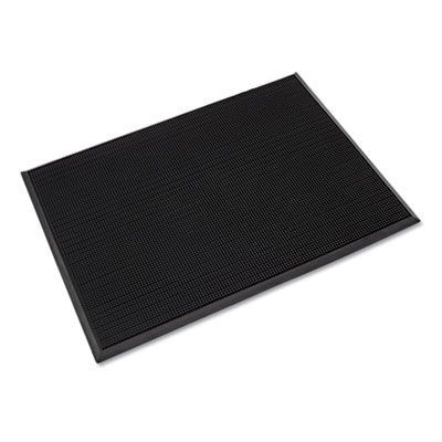 Crown Mat-A-Dor Entrance Scraper Mat, Black Fingertip Textured Rubber Surface, 24