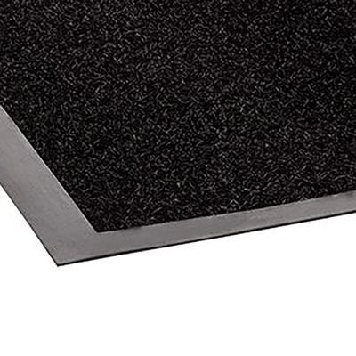 Crown Jasper Indoor/Outdoor Scraper Mat, Black Cut Pile Nylon Surface, 48