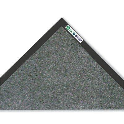 Crown EcoStep Wiper Mat, Rectangular, Charcoal Gray Cut Pile Surface, 36