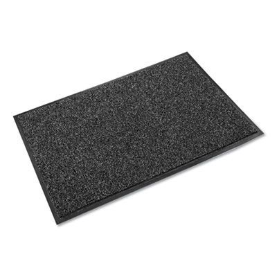 Crown Cross-Over Wiper/Scraper Mat, Rectangular, Gray Carpeted Surface, 48