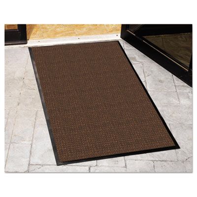 Guardian WaterGuard Indoor/Outdoor Scraper Mat, Rectangular, Brown Ridged Needle-Punch Surface, 48