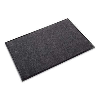 Crown EcoStep Wiper Mat, Rectangular, Charcoal Gray Cut Pile Surface, 36