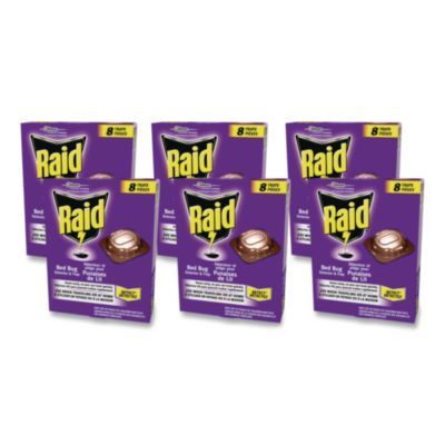 Raid® Bed Bug Detector and Trap, 0.19 lb Trap, 8 Traps/Box, 6/Carton