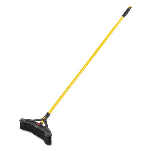 Maximizer Push-to-Center Broom, 18 x 58.13, Polyproylene Bristles, Steel Handle, Yellow/Black Maximizer Push-to-Center Broom, 18 x 58.13, Polyproylene Bristles, Steel Handle, Yellow/Black