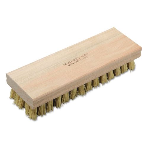 7920002407174, SKILCRAFT Hand Scrub Brush, White or Gold Polypropylene Bristles, 8 7920002407174, SKILCRAFT Hand Scrub Brush, White or Gold Polypropylene Bristles, 8" Brush, 8" Tan Hardwood Handle