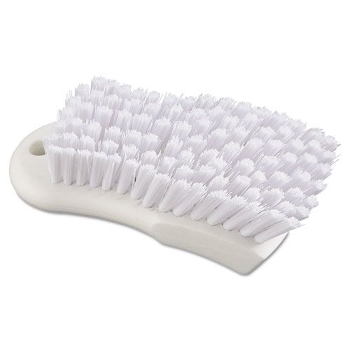 Scrub Brush, White Polypropylene Bristles, 6 Scrub Brush, White Polypropylene Bristles, 6" Brush, 6" Handle