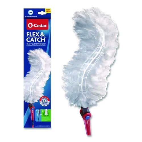 Flex and Catch Heavy-Duty Dusting Kit, 1 Duster Wand and 3 Refills, 6/Carton Flex and Catch Heavy-Duty Dusting Kit, 1 Duster Wand and 3 Refills, 6/Carton