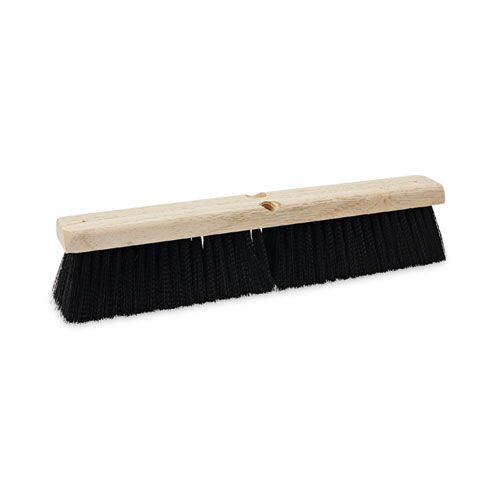 Floor Brush Head, 3 Floor Brush Head, 3" Black Medium Weight Polypropylene Bristles, 18" Brush