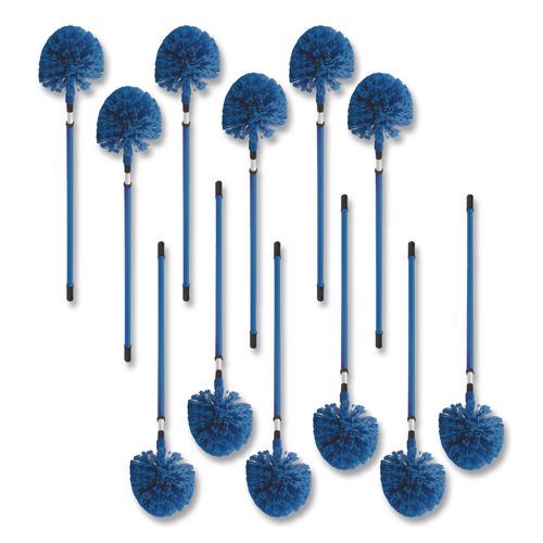 Metal Telescopic Handle, 1 Metal Telescopic Handle, 1" x 34", Blue, 12/Carton