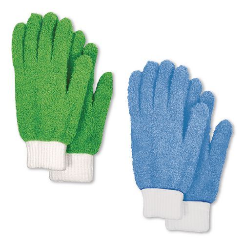 Microfiber Dusting Gloves, 2 Blue Gloves with White Cuffs, 2 Green Gloves with White Cuffs Microfiber Dusting Gloves, 2 Blue Gloves with White Cuffs, 2 Green Gloves with White Cuffs