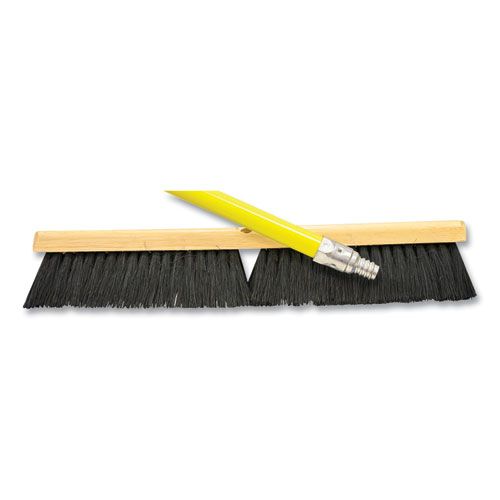 Tampico Push Broom Kit, 18 x 64, Tampico Bristles, Metal Handle, Yellow/Black Tampico Push Broom Kit, 18 x 64, Tampico Bristles, Metal Handle, Yellow/Black