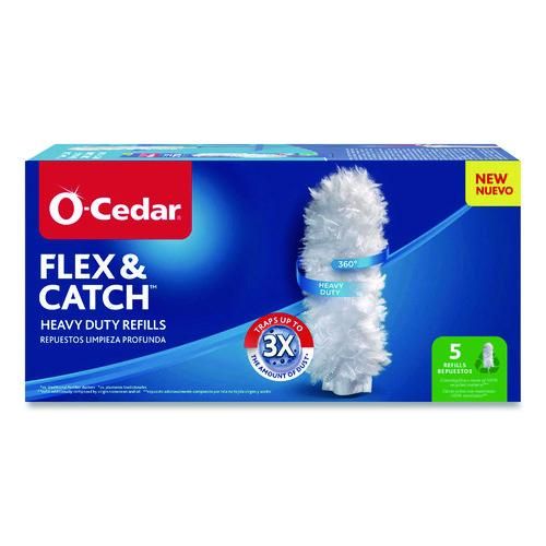 Flex and Catch Duster Heavy-Duty Refills, Polyester, White, 5/Pack, 4 Packs/Carton Flex and Catch Duster Heavy-Duty Refills, Polyester, White, 5/Pack, 4 Packs/Carton