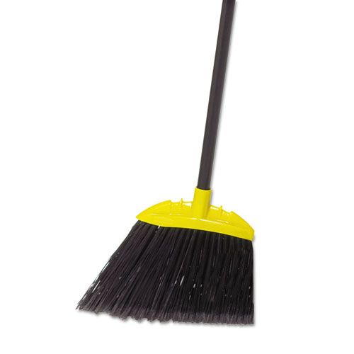 Jumbo Smooth Sweep Angled Broom, 57 Jumbo Smooth Sweep Angled Broom, 57" Length, Black/Yellow, 6/Carton