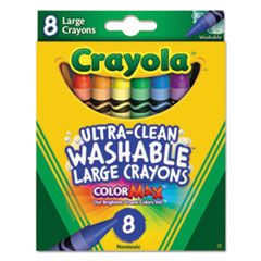Crayola® Ultra-Clean Washable Crayons, Large Size, 0.44