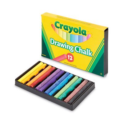 Crayola® Colored Drawing Chalk, 3.19 Crayola® Colored Drawing Chalk, 3.19" x 0.38" Diameter, 12 Assorted Colors 12 Sticks/Set