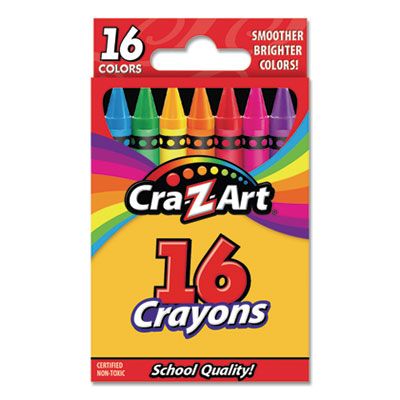 Cra-Z-Art® Crayons, Regular Size, 16 Assorted Colors, 16/Set