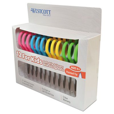 Westcott® Soft Handle Kids Scissors, Pointed Tip, 5