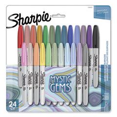 Sharpie® Mystic Gems Markers, Fine Bullet Tip, Assorted, 24/Pack