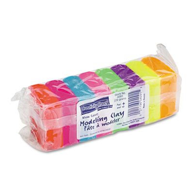 Creativity Street® Modeling Clay Assortment, 27.5 g of Each Color, Assorted Neon, 220 g