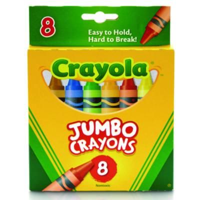 Crayola® Jumbo Crayola Crayons, Jumbo Size, 0.56