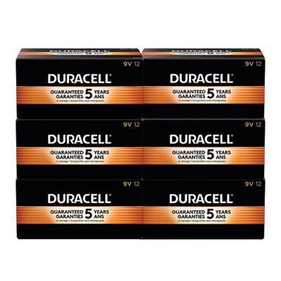 Duracell® CopperTop Alkaline 9V Batteries, 72/Carton