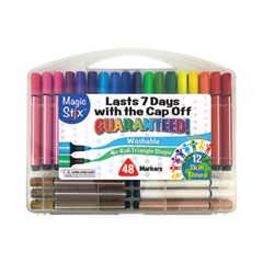 TPG Creations™ Magic Stix Markers, Fine Bullet Tip, Assorted Colors, 48/Pack